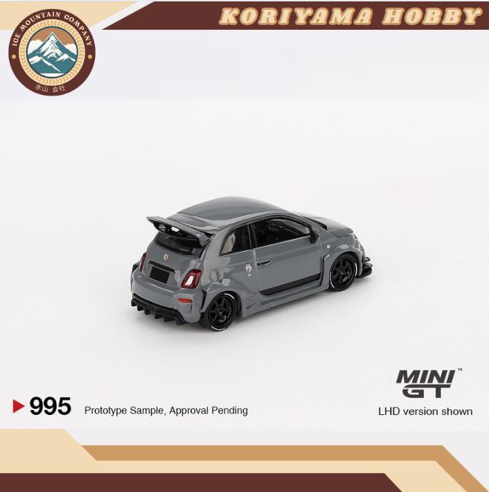 Mini GT 995 Abarth 595 LB-WORKS x Abas Works Grey MiniGT