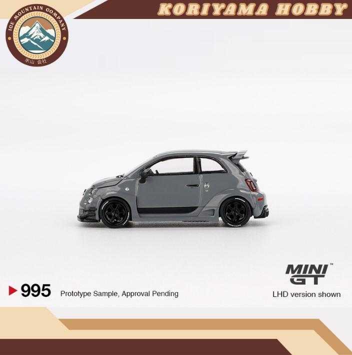 Mini GT 995 Abarth 595 LB-WORKS x Abas Works Grey MiniGT