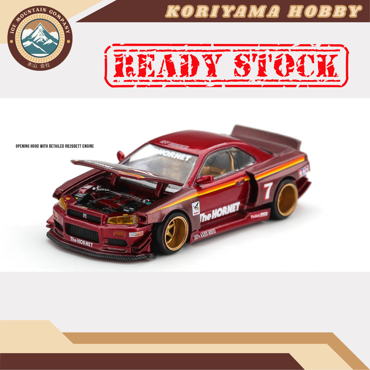 Mini GT Kaido House 315 Nissan Skyline GT-R (R34) TAMIYA x KAIDO HOUSE "The Hornet" V2 MiniGT