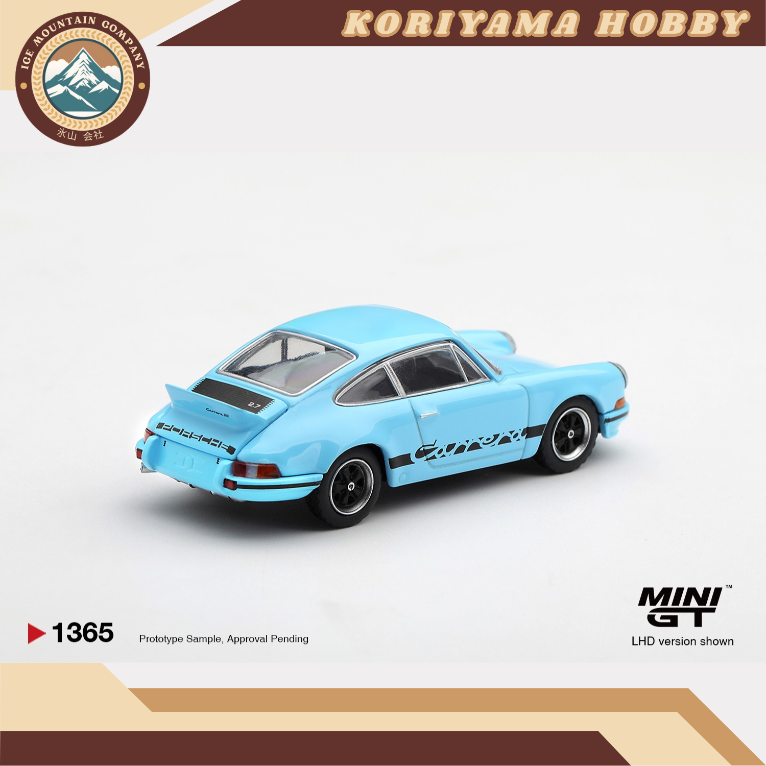 Mini GT 1365 Porsche 911 Carrera RS 2.7 Gulf Blue with Black Livery MiniGT