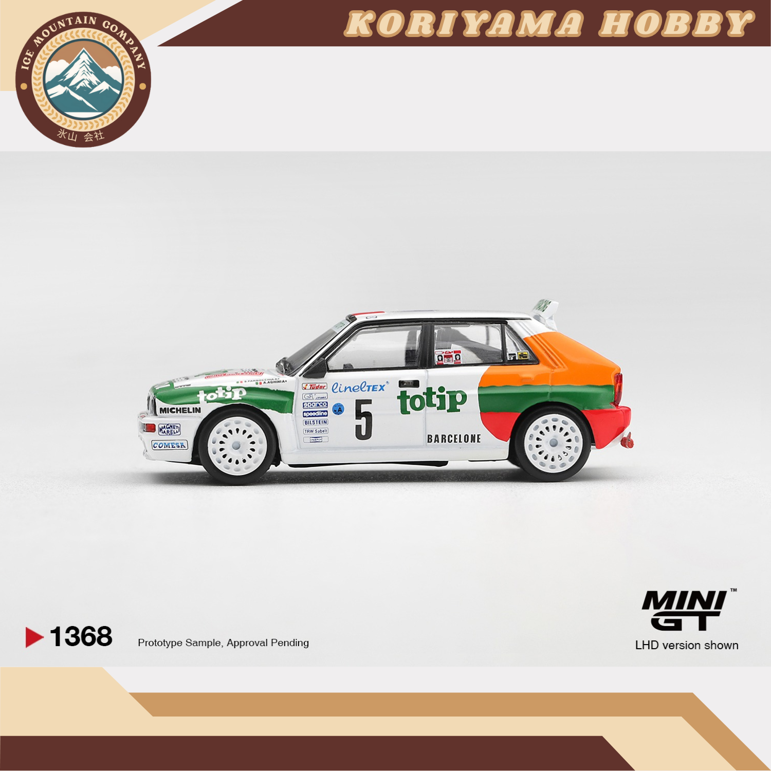 Mini GT 1368 Lancia Delta HF Integrale Evoluzione #5 1993 Rallye Monte-Carlo MiniGT