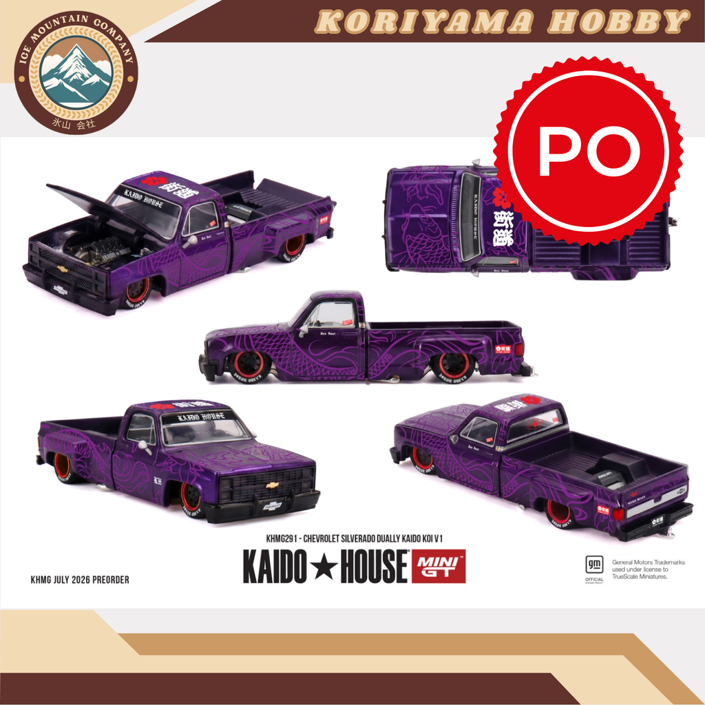 Mini GT Kaido House 291 Chevrolet Silverado Dually KAIDO Koi V1 MiniGT