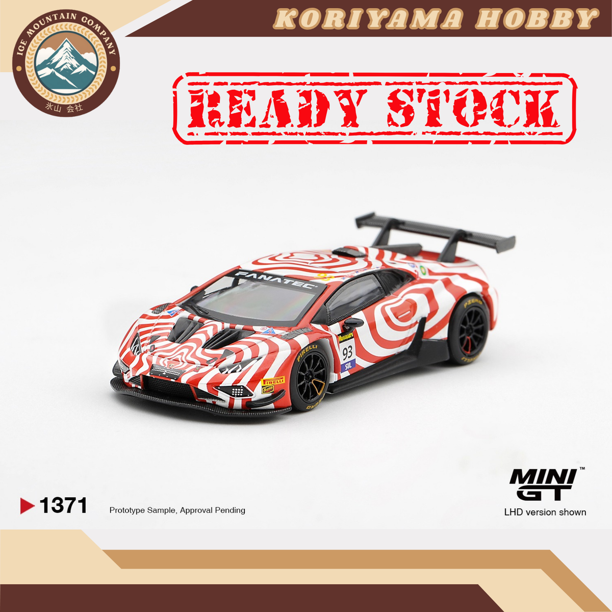 Mini GT 1371 Lamborghini Huracan GT3 EVO2 #93 Wall Racing 2025 Bathurst 12 hrs MiniGT