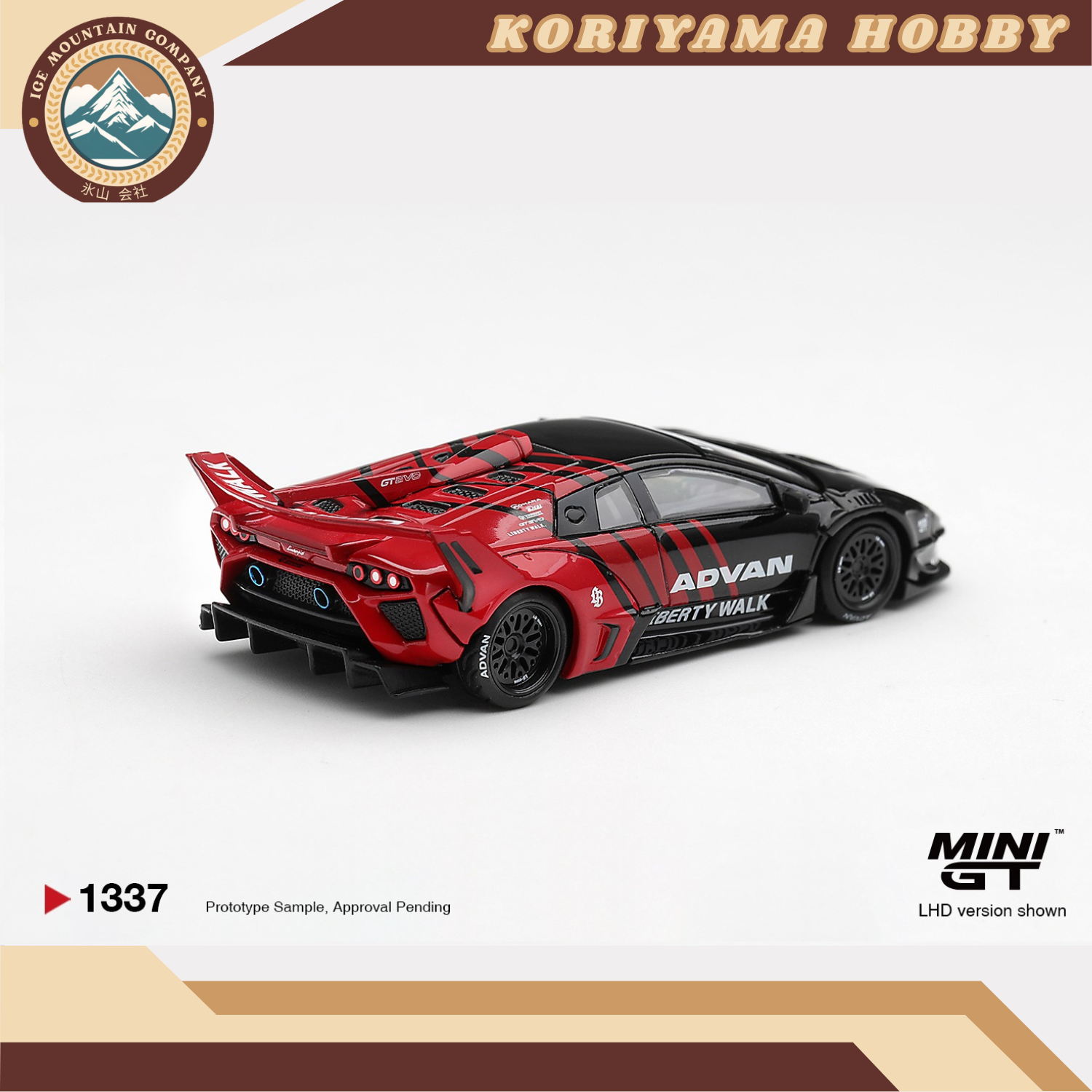 Mini GT 1337 Lamborghini LB-Silhouette WORKS MURCIELAGO GT Evo Advan MiniGT