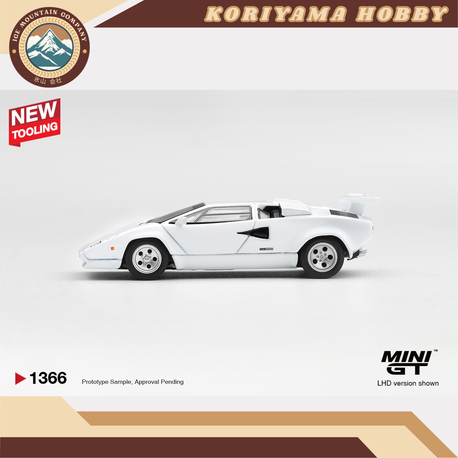 Mini GT 1366 Lamborghini Countach LP500S White MiniGT