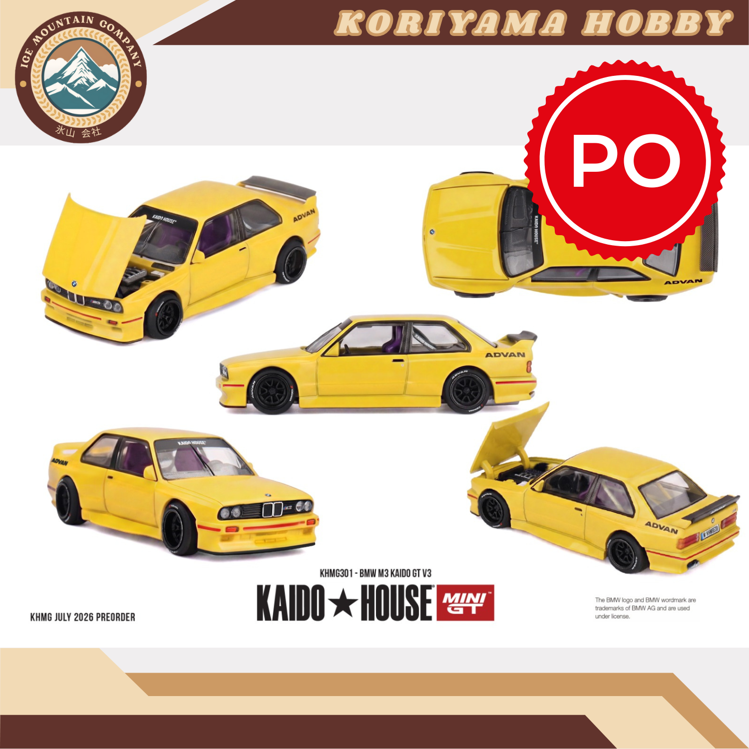 Mini GT Kaido House 301 BMW M3 Kaido GT V3 MiniGT