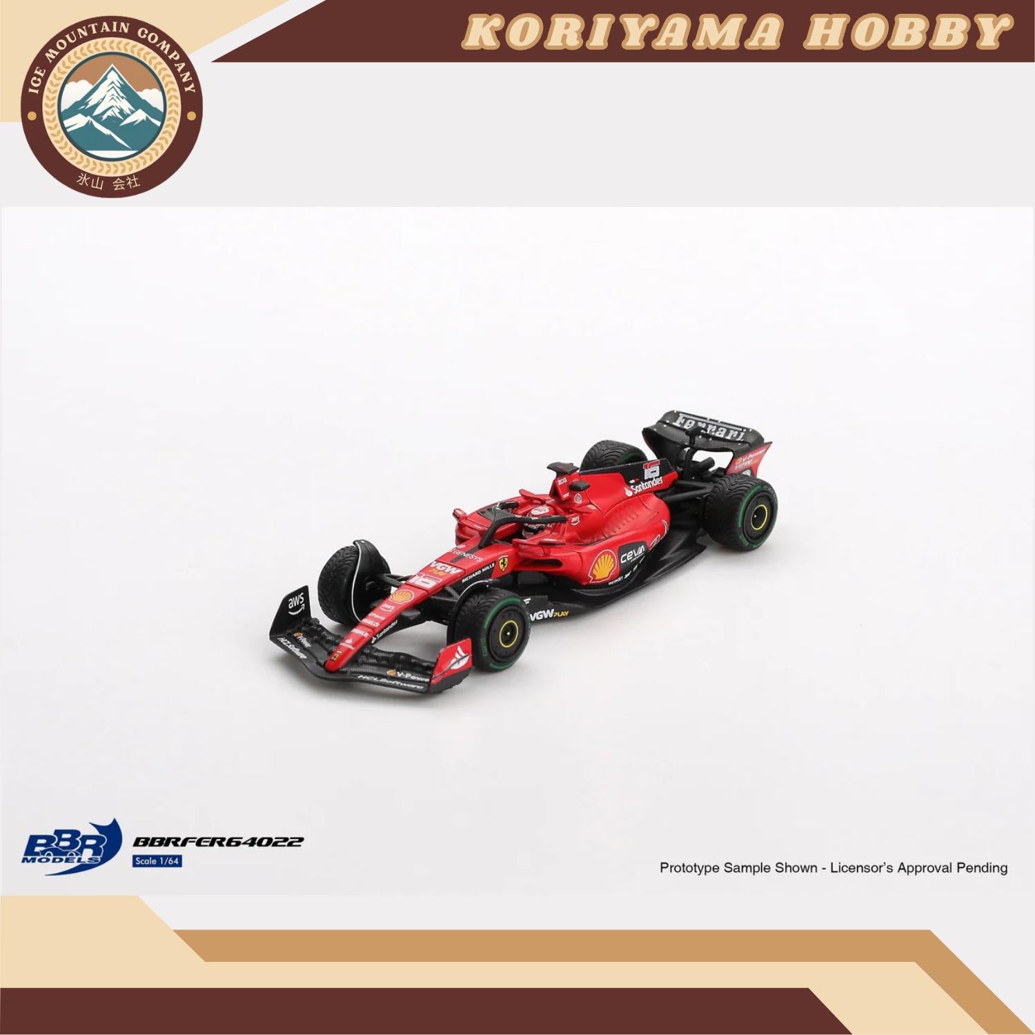 Mini GT BBRFER64022 Ferrari SF23 #16 C. Leclerc 2023 Monaco GP MiniGT