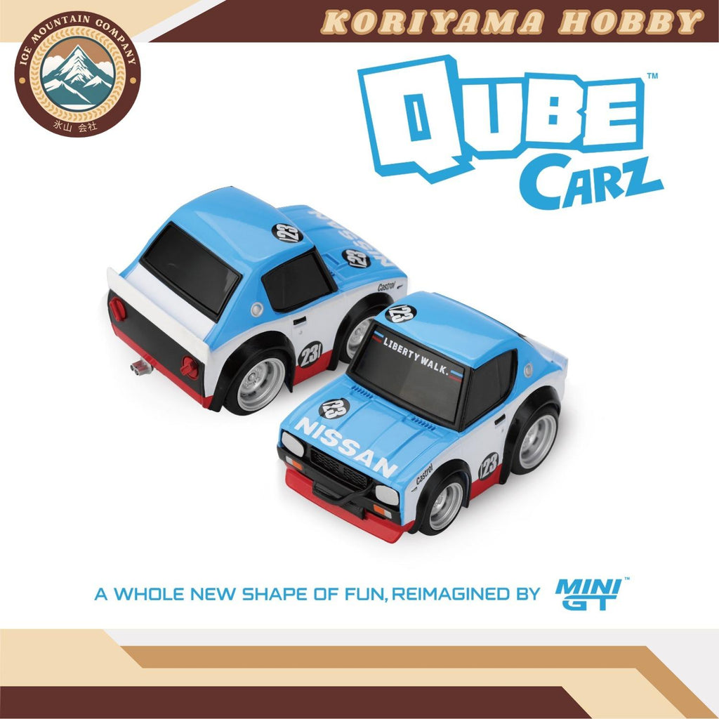 Qube Carz By Mini GT Batch 2 Nissan GTR Kenmeri BRE Blue LBWK Liberty Walk Cube Cars MiniGT Choro