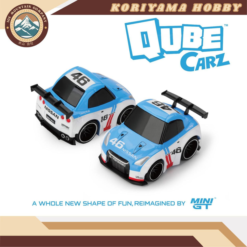 Qube Carz By Mini GT Batch 2 Nissan GTR Kenmeri BRE Blue LBWK Liberty Walk Cube Cars MiniGT Choro