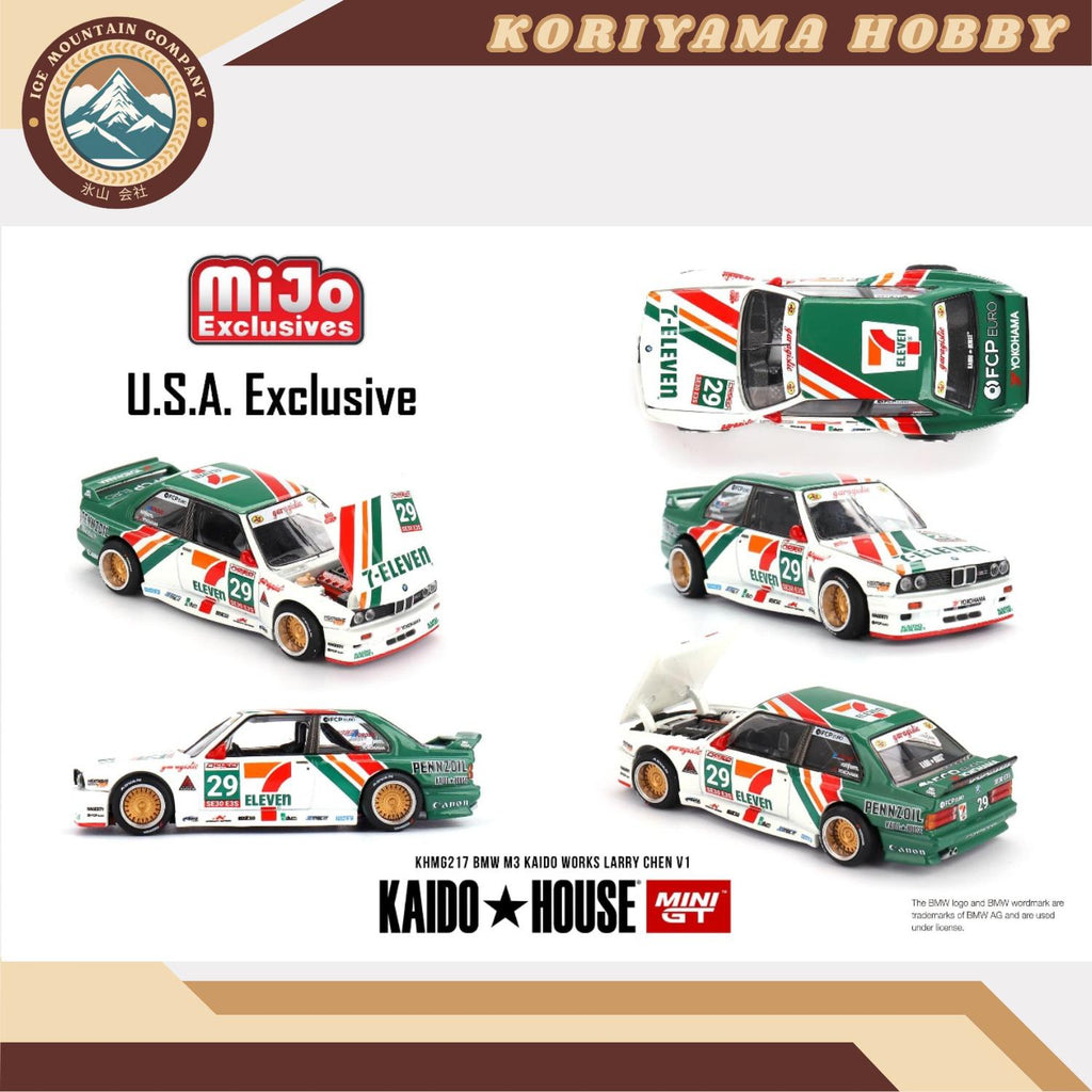 Mini GT Kaido House 217 M3 KAIDO WORKS LARRY CHEN V1 USA Exclusive MiniGT