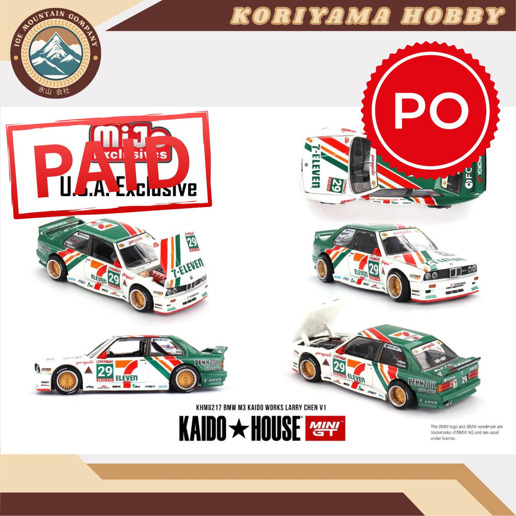 Mini GT Kaido House 217 M3 KAIDO WORKS LARRY CHEN V1 USA Exclusive MiniGT