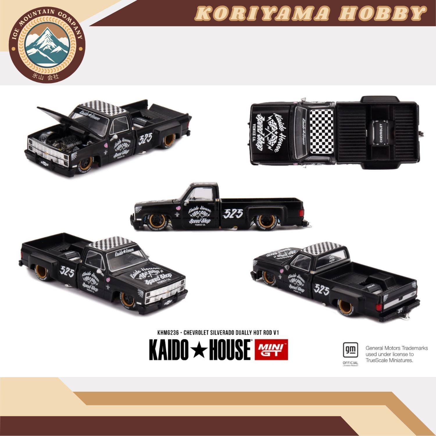 Mini GT Kaido House 236 Chevrolet Silverado Dually Hot Rod V1 Mini GT