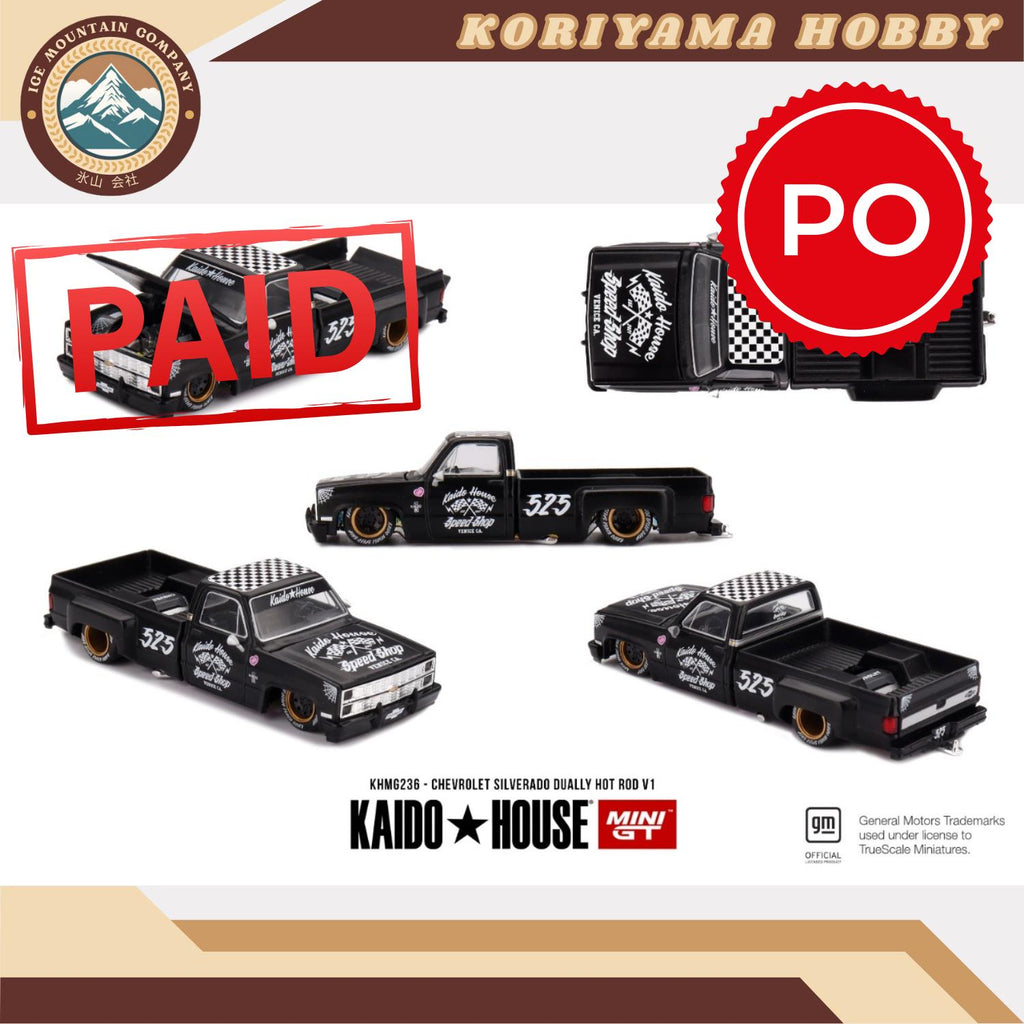 Mini GT Kaido House 236 Chevrolet Silverado Dually Hot Rod V1 Mini GT