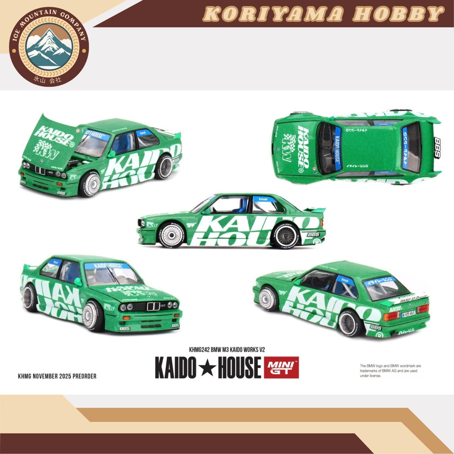 Mini GT Kaido House 242 BMW M3  Kaido Works V2 MiniGT
