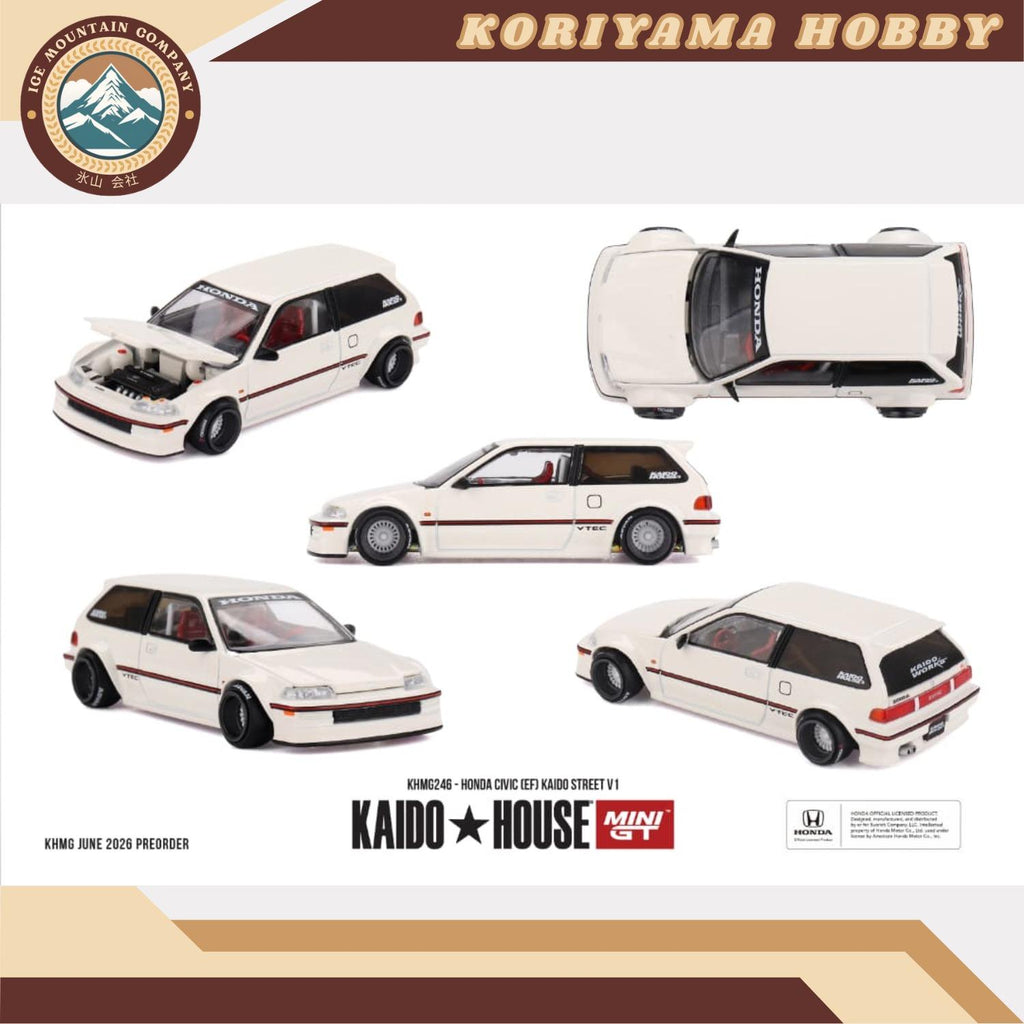 Mini GT Kaido House 246 Honda Civic (EF) Kaido Street V1 MiniGT