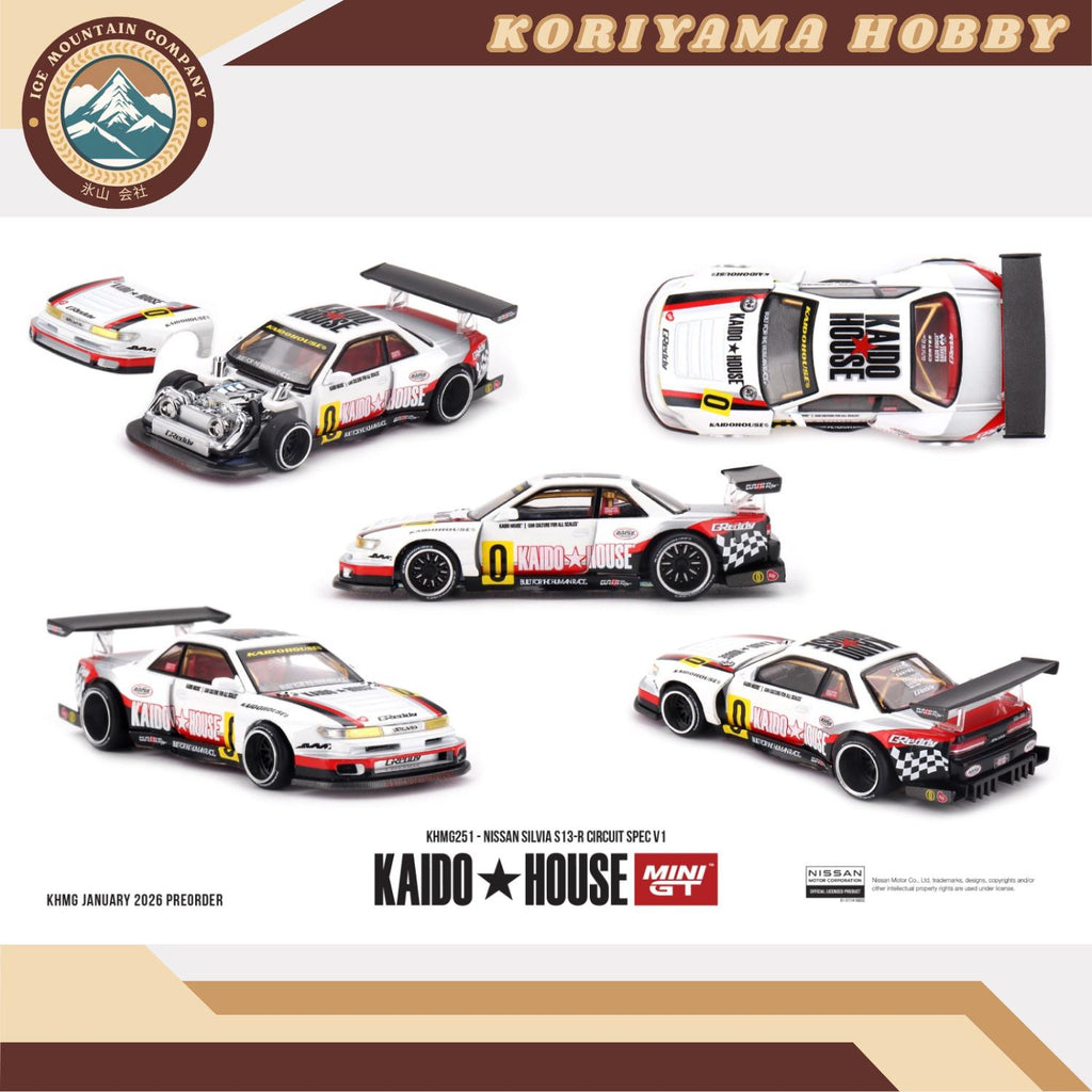 Mini GT Kaido House 251 Nissan Silvia S13-R Circuit Spec V1 MiniGT