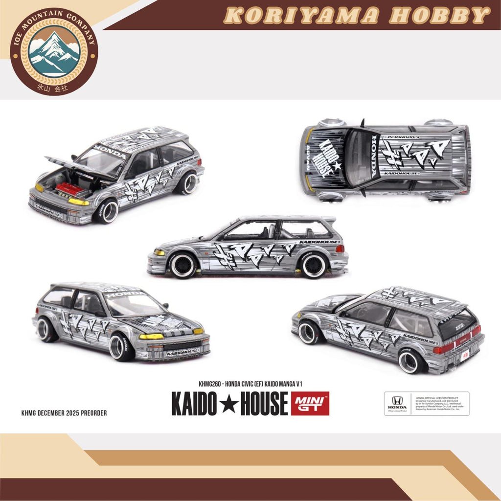 Mini GT Kaido House 260 Honda Civic (EF) Kaido Manga V1 MiniGT