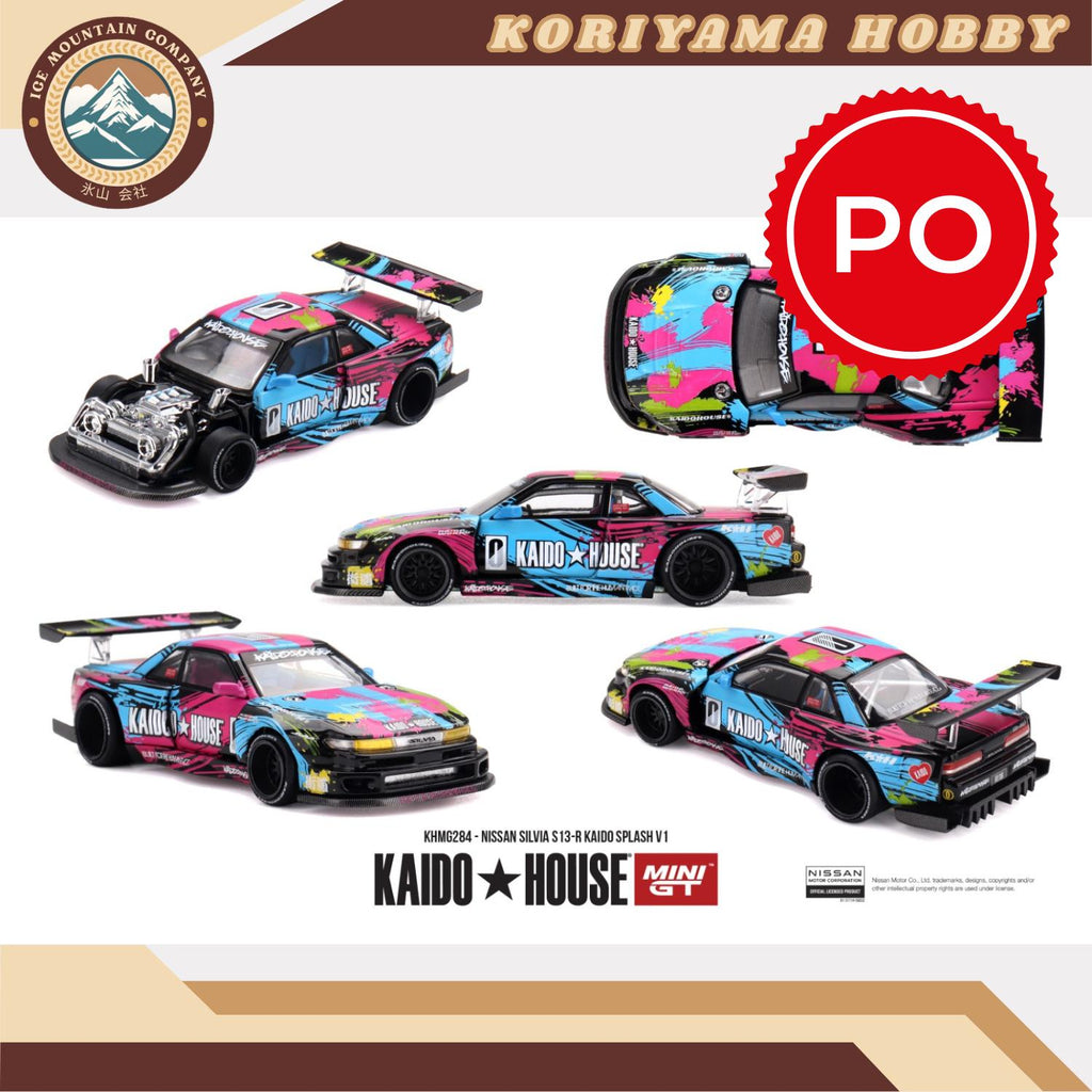 Mini GT Kaido House 284 Nissan Silvia S13-R Kaido Splash V1 MiniGT