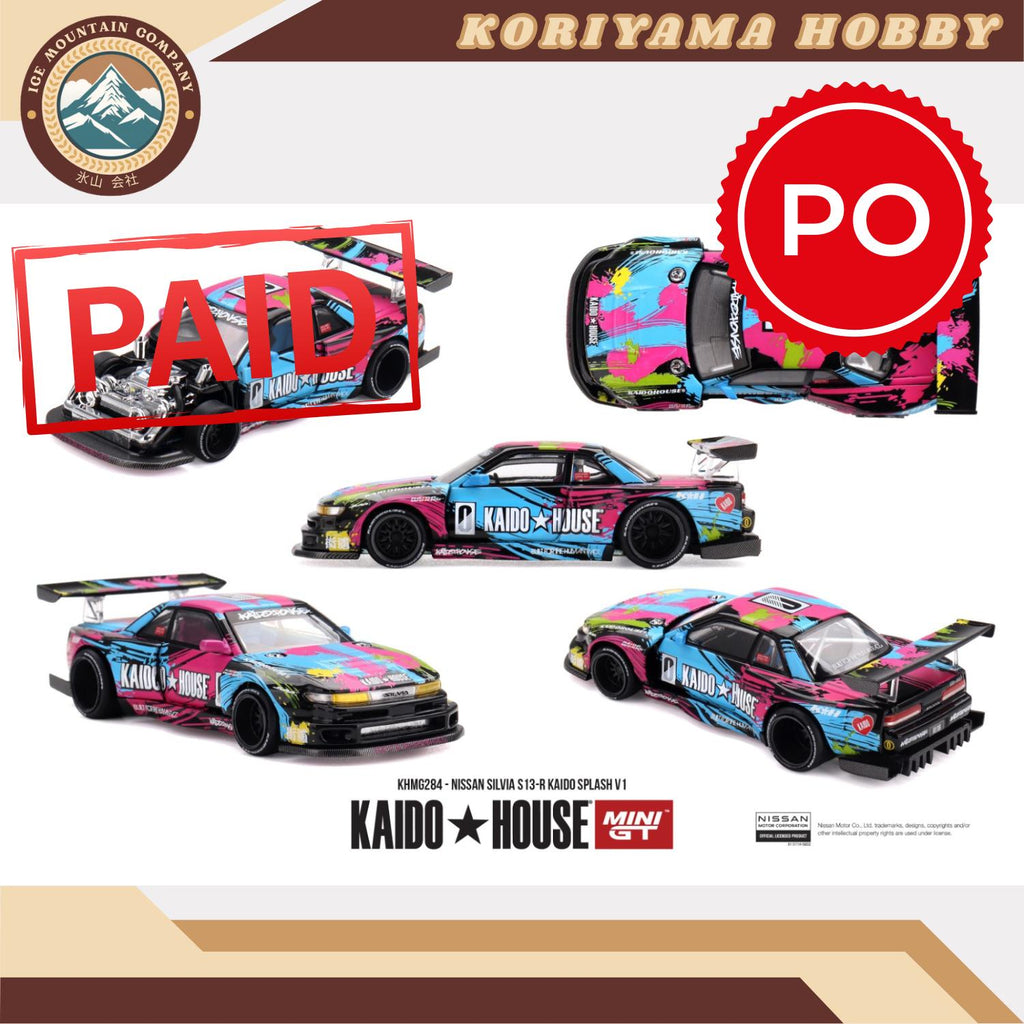 Mini GT Kaido House 284 Nissan Silvia S13-R Kaido Splash V1 MiniGT