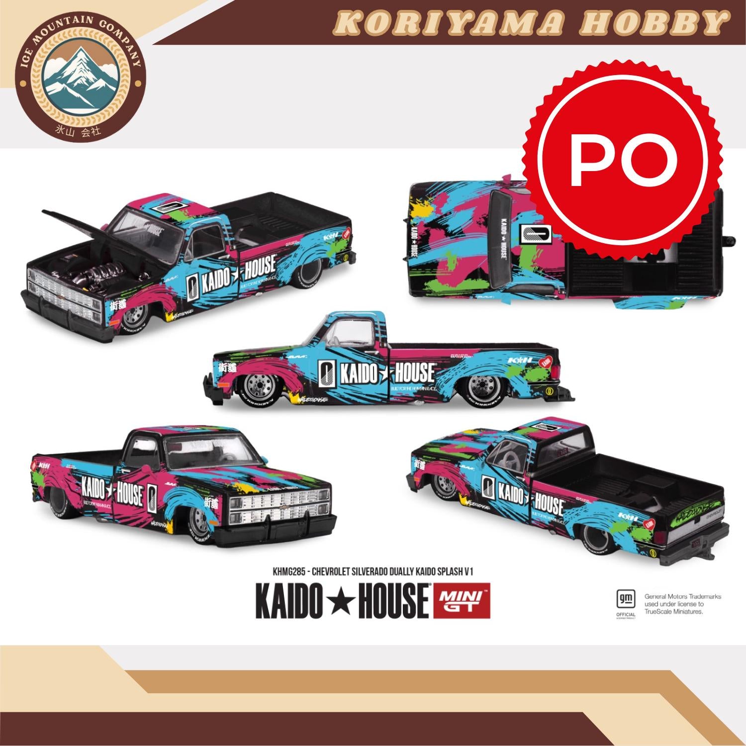 Mini GT Kaido House 285 Chevrolet Silverado Dually  Kaido Splash V1 MiniGT