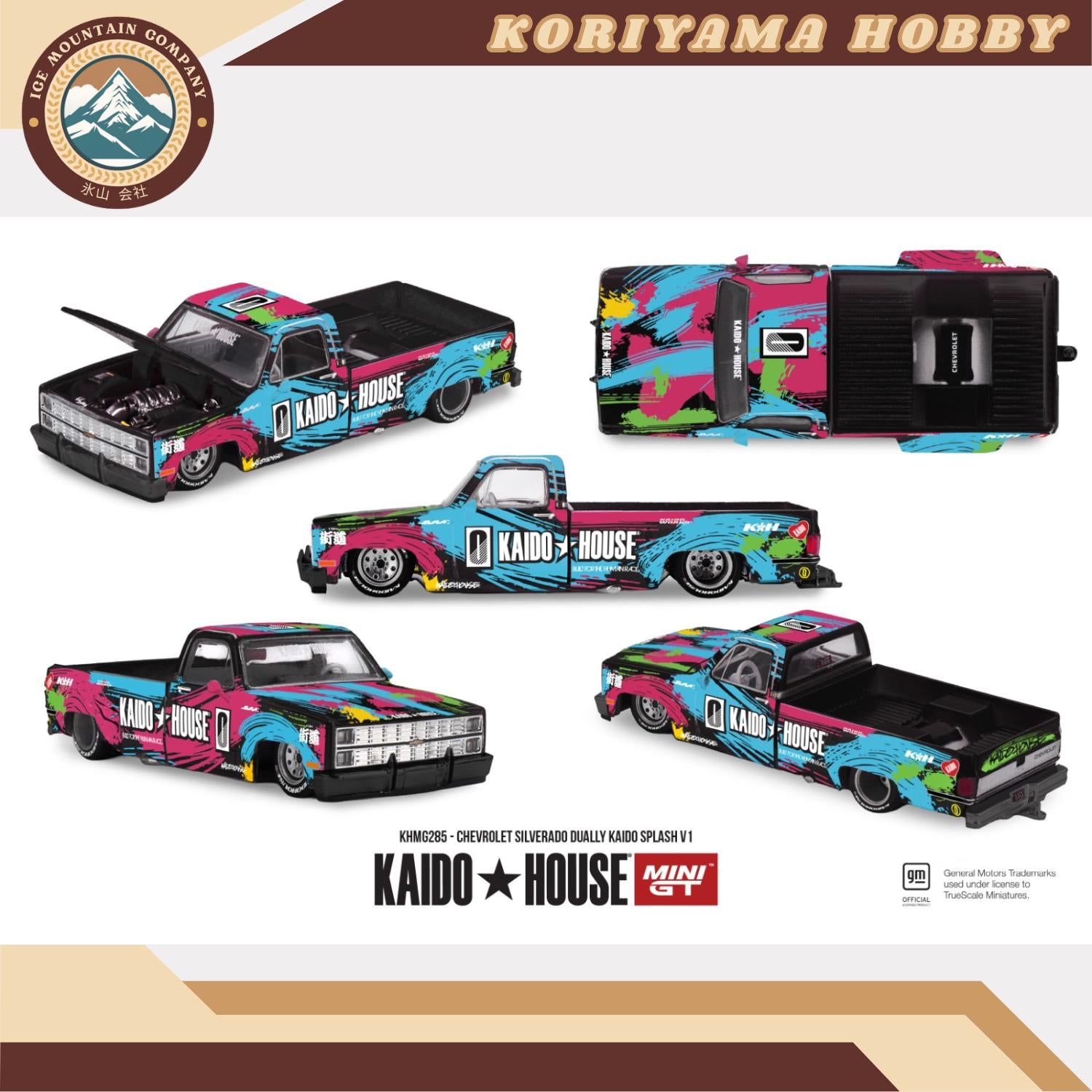 Mini GT Kaido House 285 Chevrolet Silverado Dually  Kaido Splash V1 MiniGT