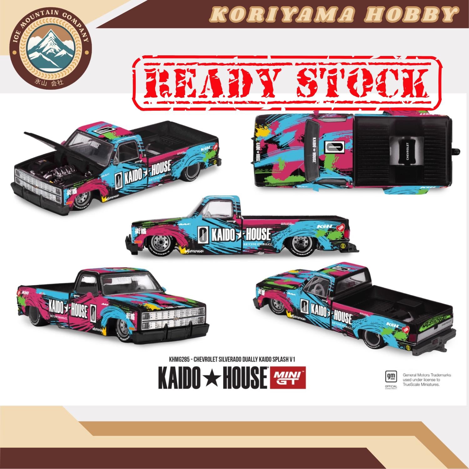 Mini GT Kaido House 285 Chevrolet Silverado Dually  Kaido Splash V1 MiniGT
