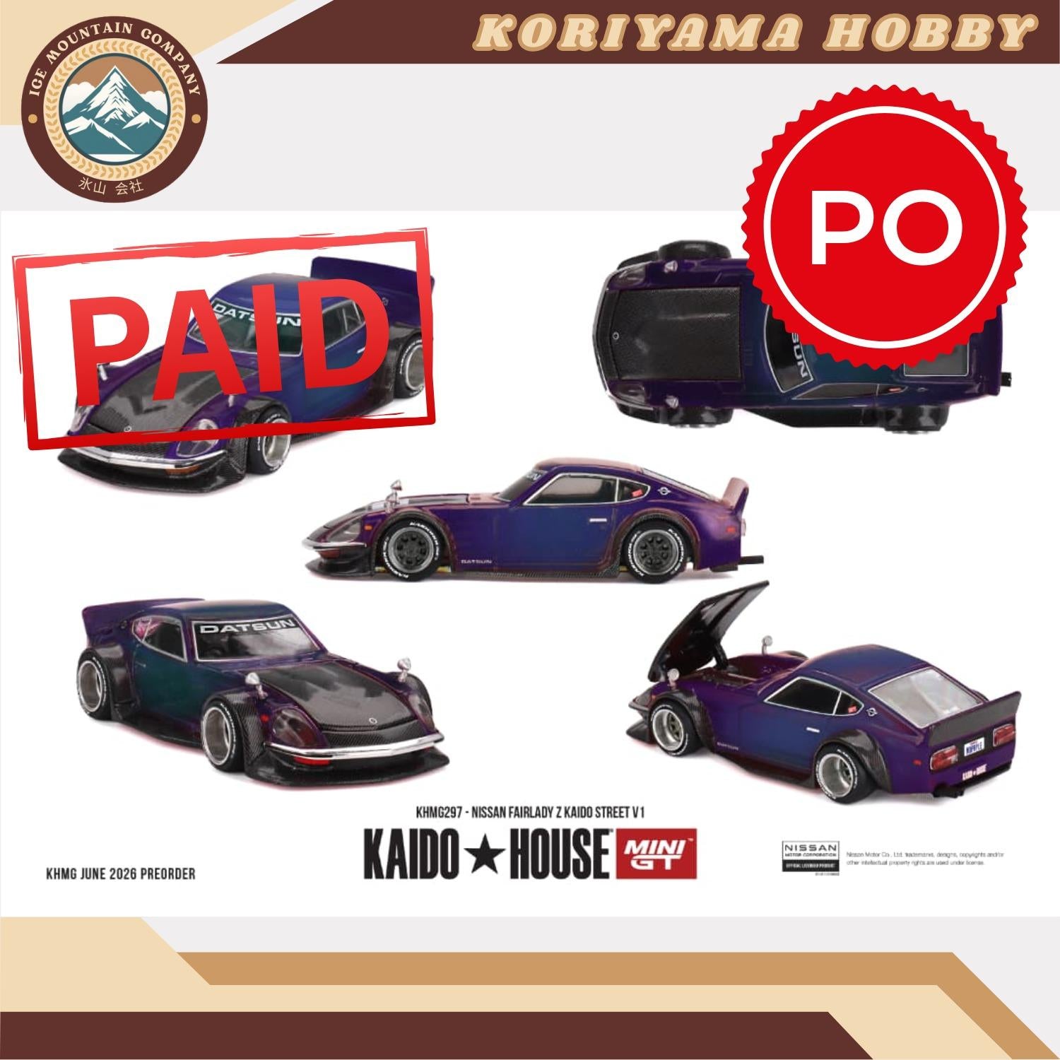 Mini GT Kaido House 297 Nissan Fairlady Z Kaido Street V1 MiniGT