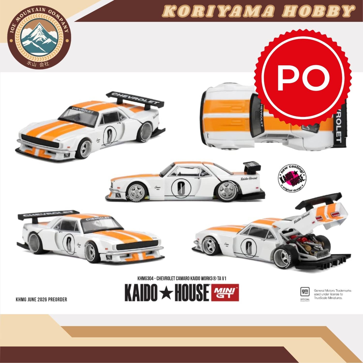 Mini GT Kaido House 304 Chevrolet Camaro KAIDO WORKS TA V1 MiniGT