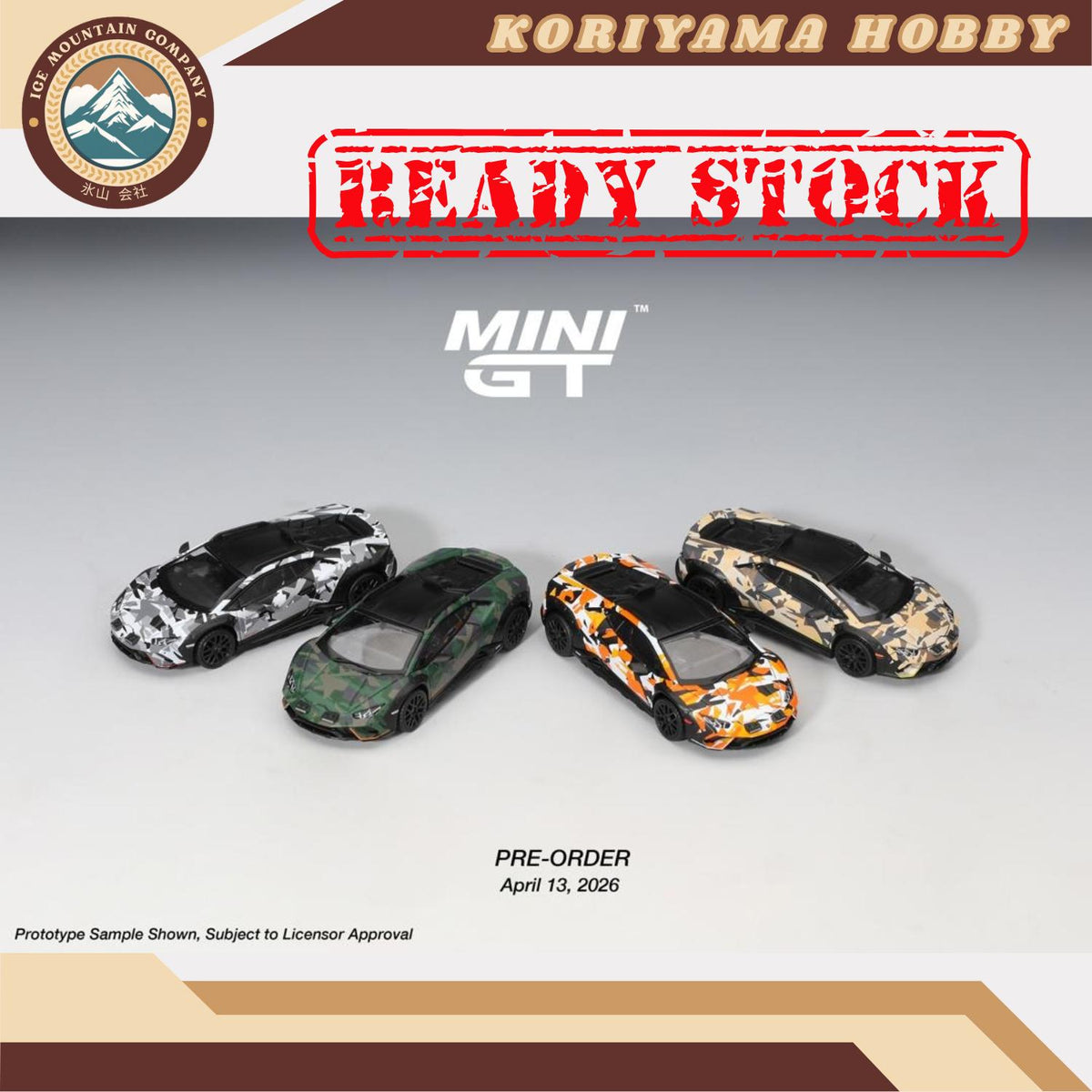 Mini GT MGTS0026 Lamborghini Huracán Sterrato All Terrarin Set MiniGT