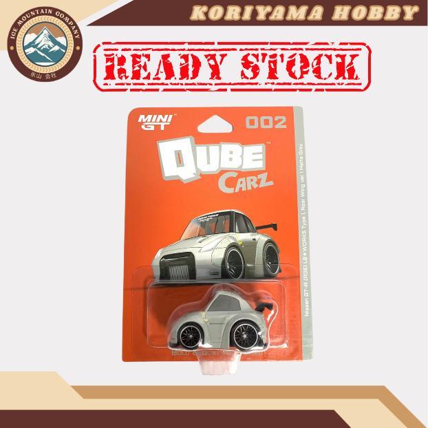Qube Carz By Mini GT Nissan GT-R R35 LB WORKS Type 1, Rear Wing ver 1 Matte Grey QZ00201 Cube Cars M
