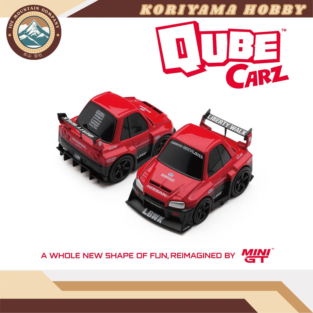 Qube Carz By Mini GT Batch 3 LBWK Liberty Walk Nissan GTR ER34 Toyota Supra Lamborghini Porsche åçCube Cars MiniGT Choro