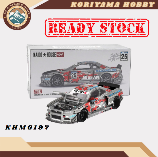 Mini GT Kaido House 197 Nissan Skyline GT-R (R34) Kaido Star Racing V1 MiniGT KHMG197