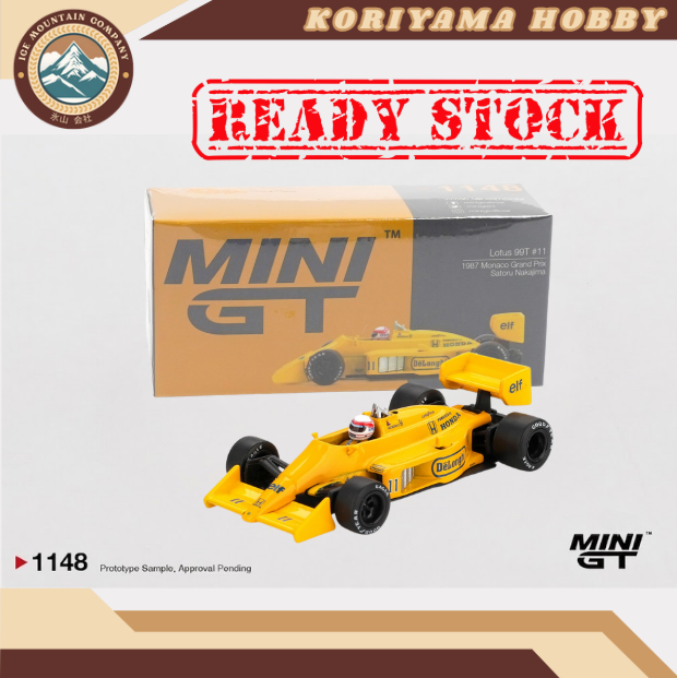 Mini GT 1148 Lotus 99T #11 Satoru Nakajima 1987 Monaco Grand Prix MiniGT