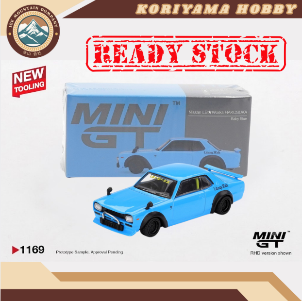 Mini GT 1169 Nissan LB Works HAKOSUKA Baby Blue MiniGT