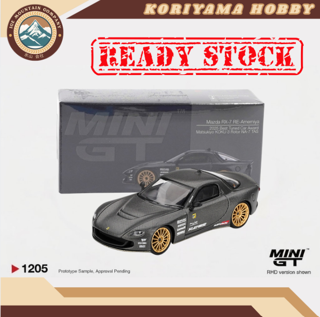 Mini GT 1205 Mazda RX-7 RE-Amemiya Matsukiyo KOKU 3 Rotor NA-7 TAS 2025 Best Tuned Car Award MiniGT
