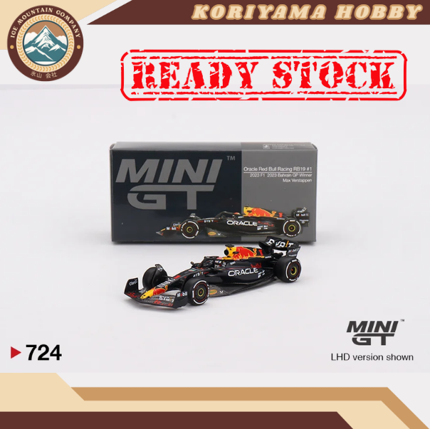 Mini GT 724 Oracle Red Bull Racing RB19 #1  Max Verstappen  2023 F1  2023 Bahrain GP Winner MiniGT