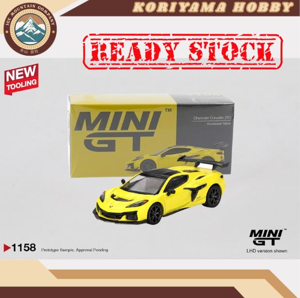 Mini GT 1158 Chevrolet Corvette ZR1  Accelerate Yellow MiniGT