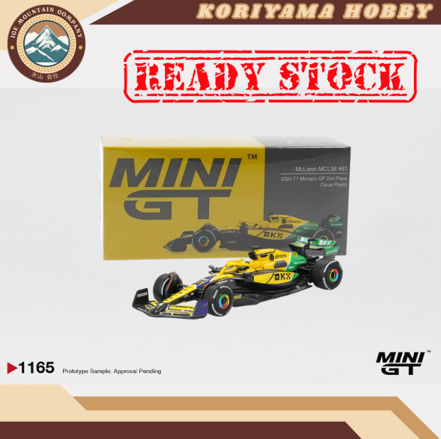 Mini GT 1165 McLaren MCL38 #81 Oscar Piastri 2024 F1 2024 Monaco GP 2nd Place MiniGT