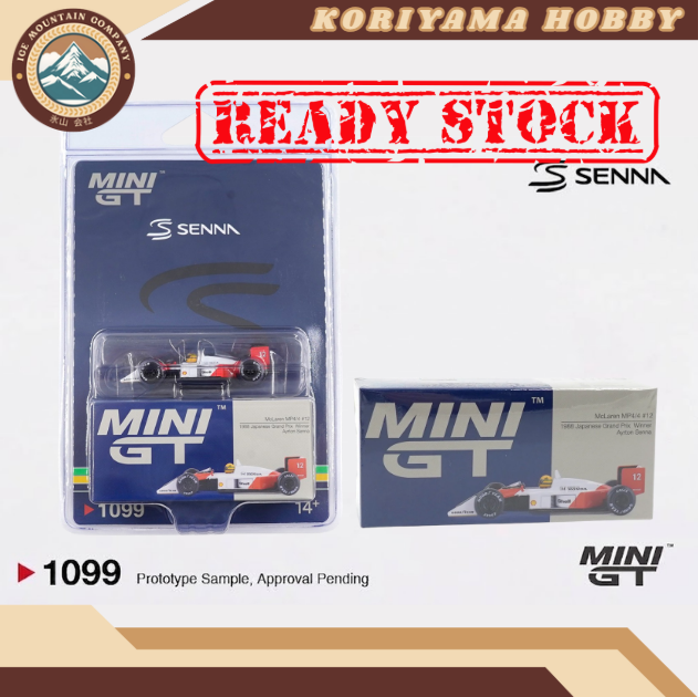 Mini GT 1099 McLaren MP4/4 #12 Ayrton Senna 1988 Japanese Grand Prix Winner Box / Blister Packaging MIniGT