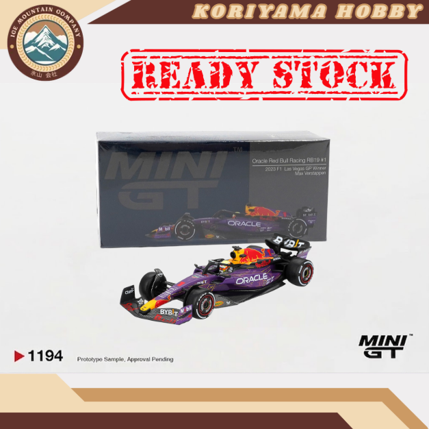 Mini GT 1194 Oracle Red Bull Racing RB19 #1 Max Verstappen 2023 F1 2023 Las Vegas GP Winner Box / Blister Packaging MiniGT