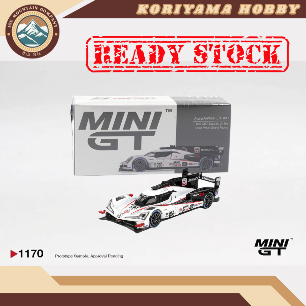 Mini GT 1170 Acura ARX-06 GTP #93 Acura Meyer Shank Racing 2025 IMSA Daytona 24 Hrs MiniGT