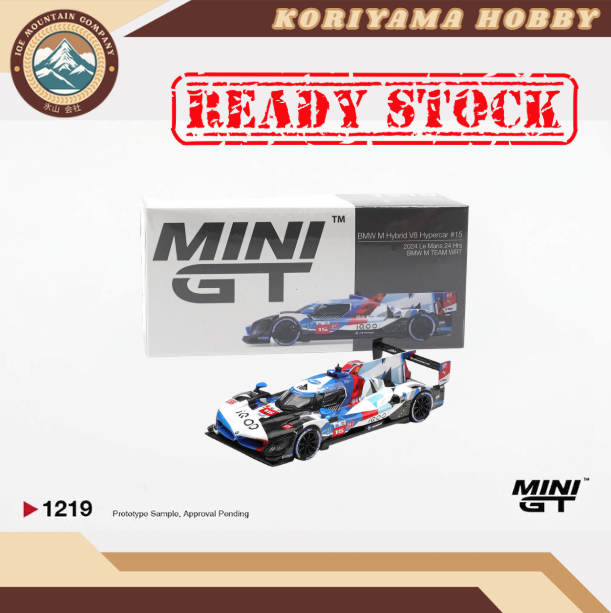 Mini GT 1219 BMW M Hybrid V8 Hypercar #15 BMW M TEAM WRT 2024 Le Mans 24 Hrs MiniGT