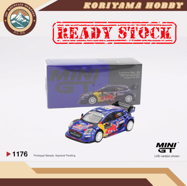 Mini GT 1176 Ford Puma Rally1 #55 M-Sport Ford WRT 2025 Rally Monte-Carlo MiniGT