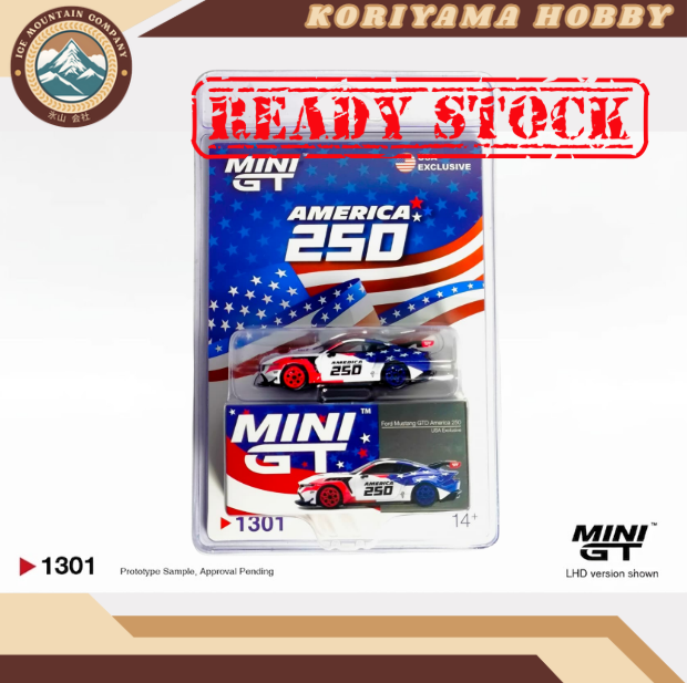 Mini GT 1301 Ford Mustang GTD  America 250  USA Exclusive  LHD / Blister Packaging MiniGT