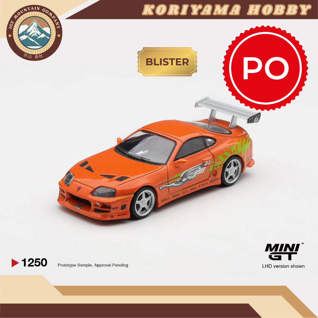 Mini GT 1250 "Toyota Supra BOMEX" "The Fast and the Furious" Brian O'Conner / Blister Packaging MiniGT
