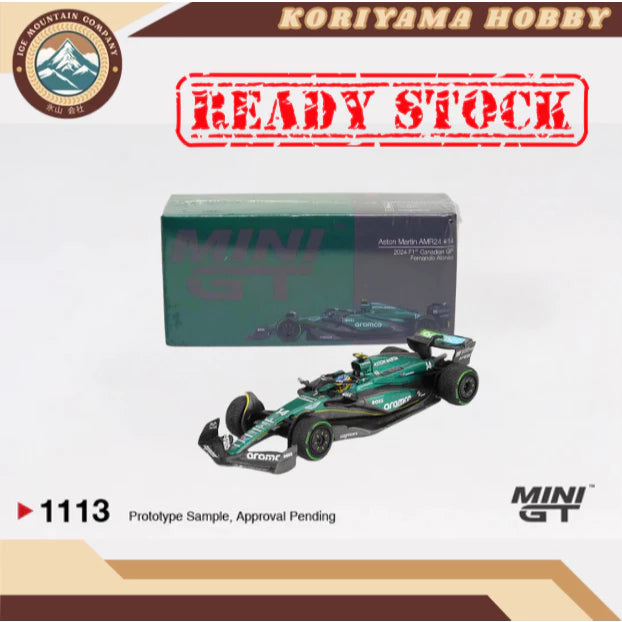 Mini GT 1113 Aston Martin AMR24 #14 Fernando Alonso 2024 F1 2024 Canadian GP MiniGT