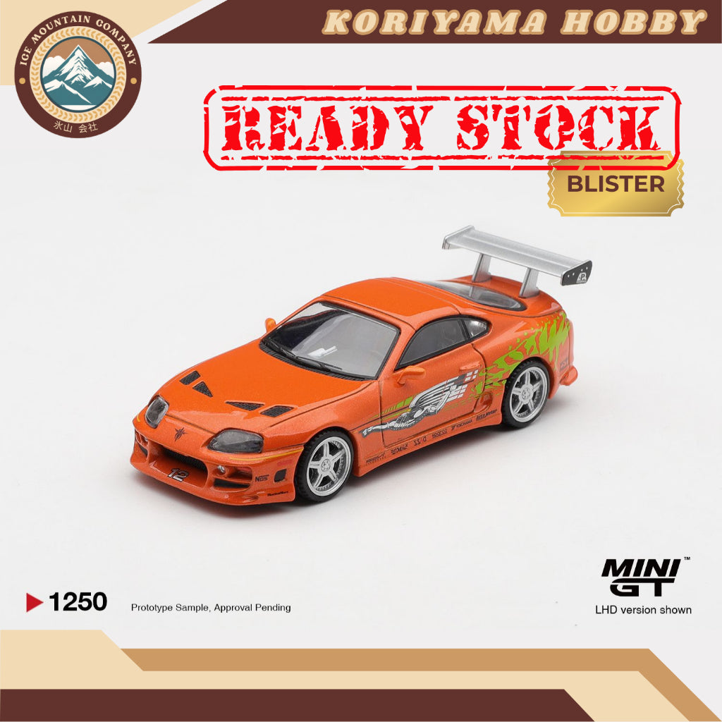 Mini GT 1250 "Toyota Supra BOMEX" "The Fast and the Furious" Brian O'Conner / Blister Packaging MiniGT